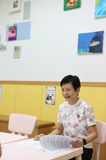 Lawyer Wong visits the children at the Po Leung Kuk every Saturday morning.
